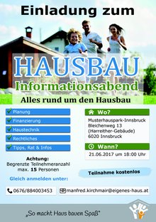 Hausbau Informationsabend